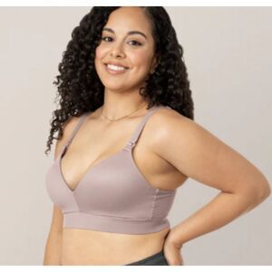Kindred Bravely Minimalist Maternity & Nursing Bra Mauve, Large (B9)